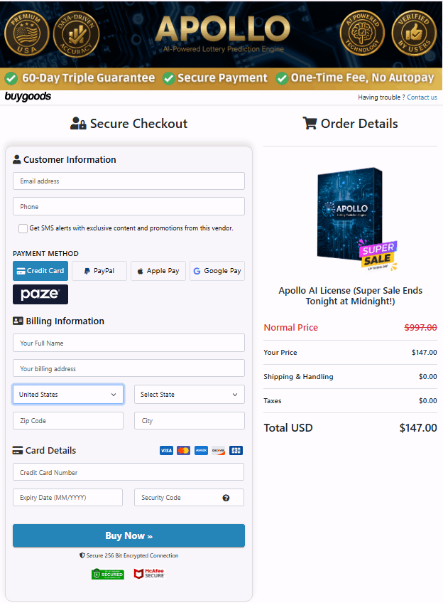 Apollo-AI-checkout-page
